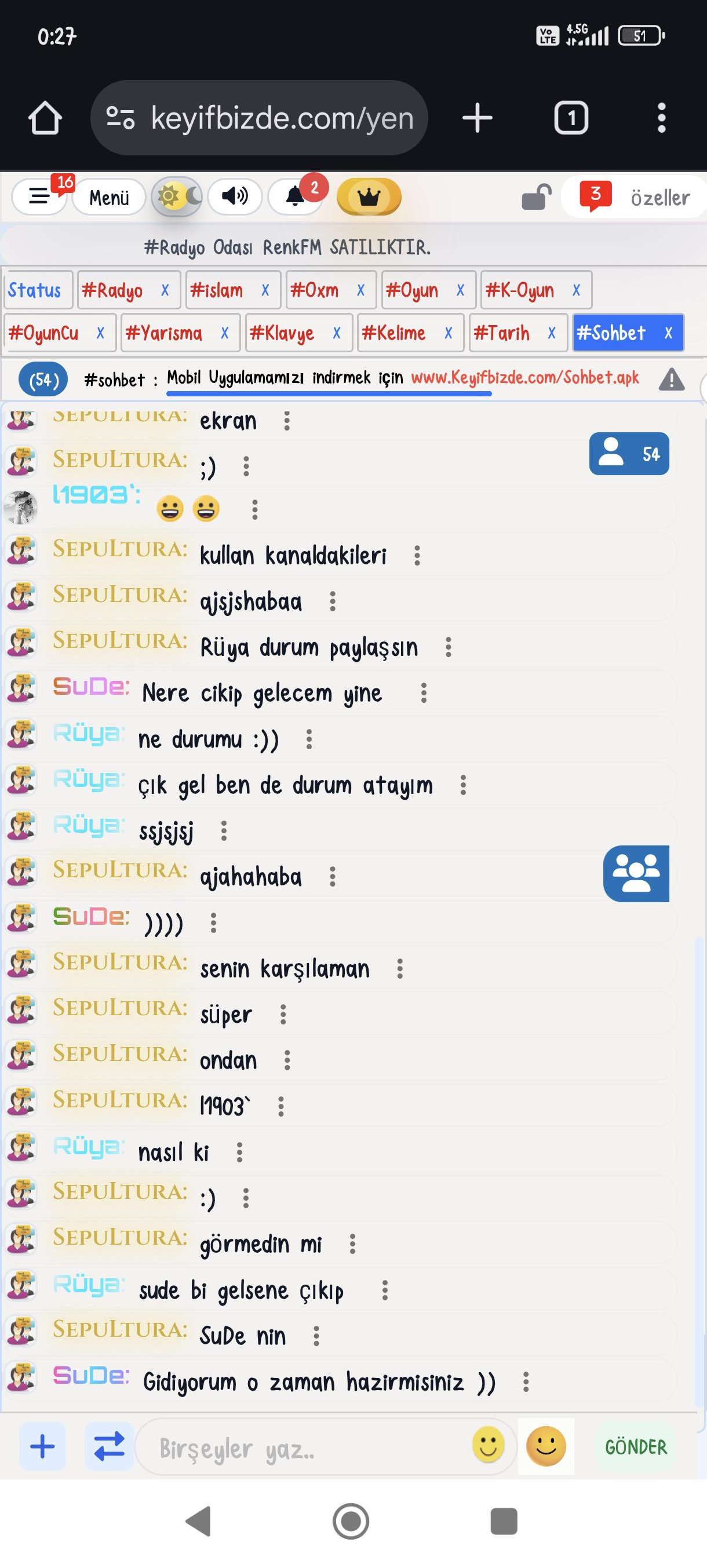 KeyiFBizde.Com & RenkFM [ Durum Payla� , Sesli Arama ]