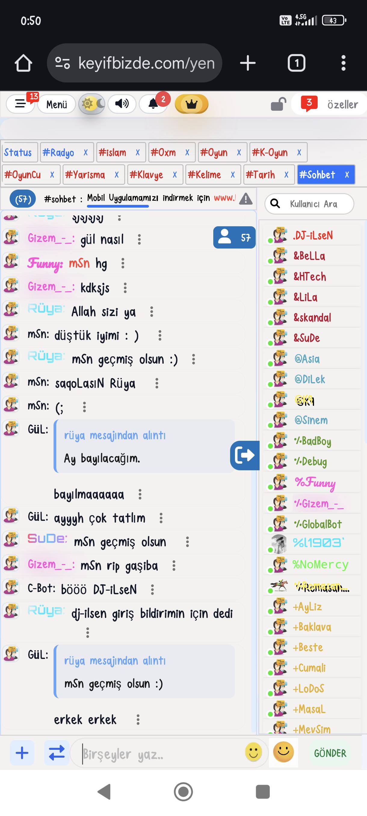 KeyiFBizde.Com & RenkFM [ Durum Payla� , Sesli Arama ]